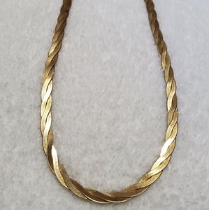 VTG Rope Gold Plated Italy 925 Necklace ~ Beautiful